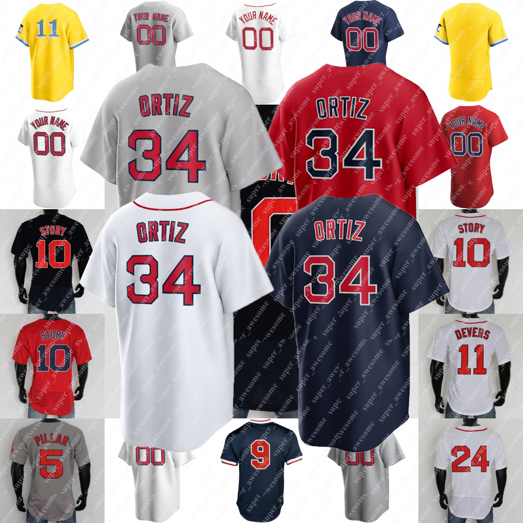 

Rafael Devers Jersey Triston Casas Trevor Story Alex Verdugo Enrique Hernandez Bobby Dalbec Chris Sale Justin Turner Masataka Yoshida David Ortiz Baseball Jerseys, Navy flex base