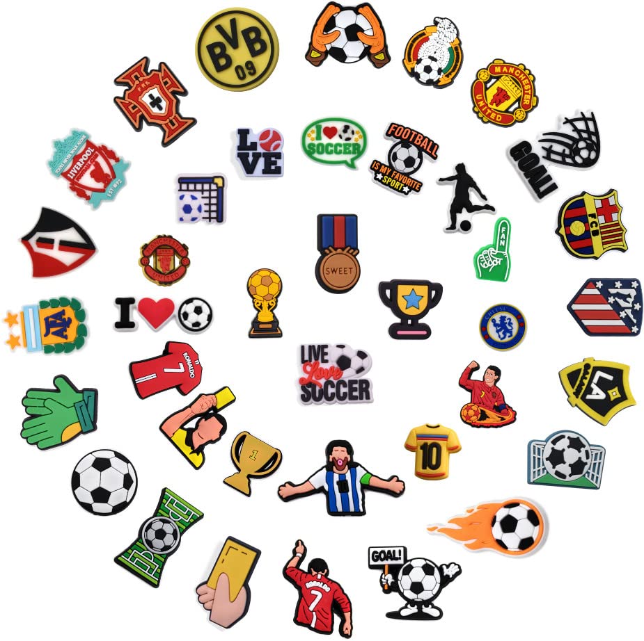 

Shoe Parts Accessories Soccer Clog Charms Pvc Sports For Teens Decor Fits Sandals Bracelets Ornaments Gift Boys Man
