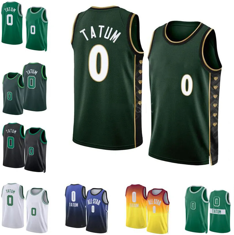 

#0 Jason Tatum Basketball Jerseys 2022-23 season white black city Men Women Youth S-XXL jersey, With logo14