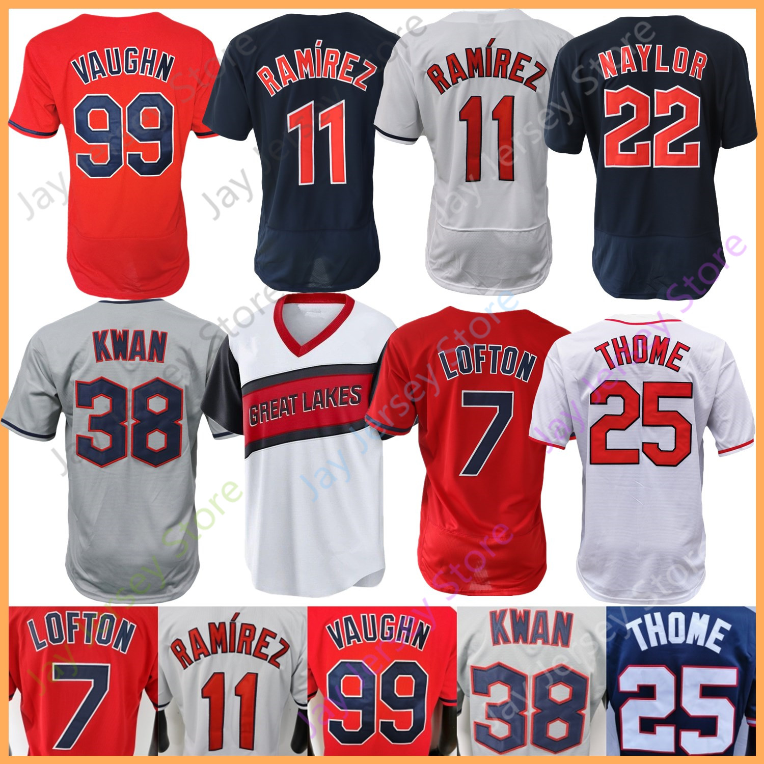 

Custom Baseball Jersey Ricky Vaughn Jim Thome Kenny Lofton Jose Ramirez Steven Kwan Shane Bieber Josh Bell Naylor Rosario Clase Brennan Gonzalez Straw, 2022 navy fans