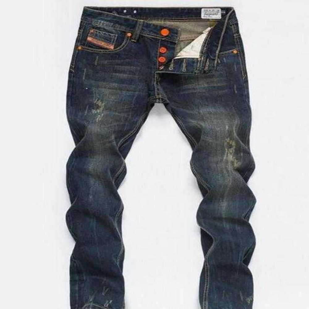 

Designer Mens Jeans Skinny Pants Casual Luxury Men Fashion Distressed Ripped Slim Motorcycle Moto Biker Denim, Blue white