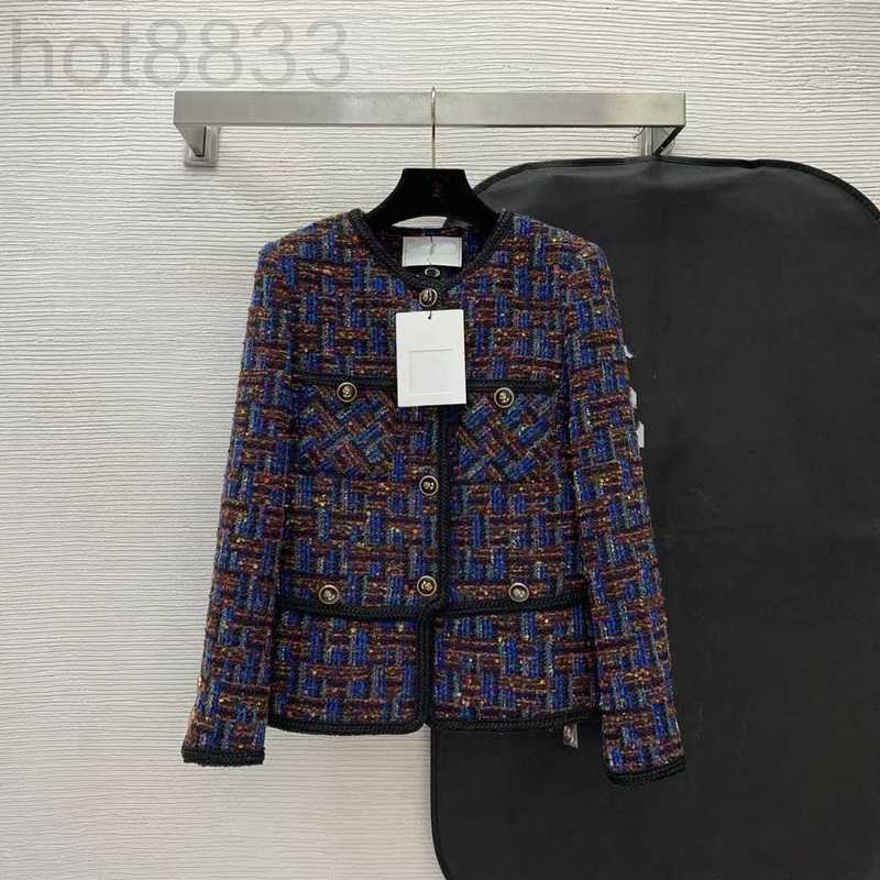 

Women' Jackets Designer 2022 New Autumn Winter Milan Runway o Neck Long Sleeve Brand Same Style Coats Outerwear 1207-1 464G, Contrast color