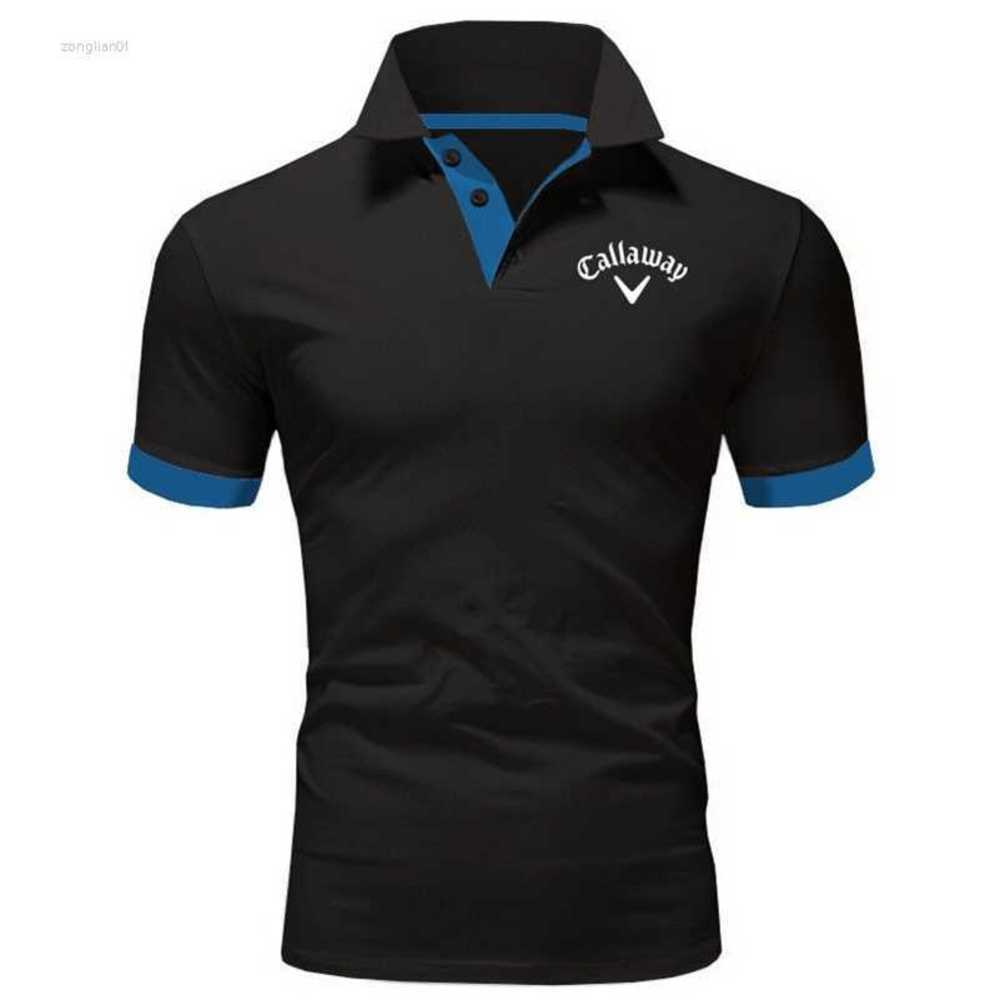 

Summer Men's Sports Golf Shirt Quick Dry Breathable Polo Shirt Polyester/Spandex Short Sleeve Top Golf Wear Men's T-Shirs 220524, Black