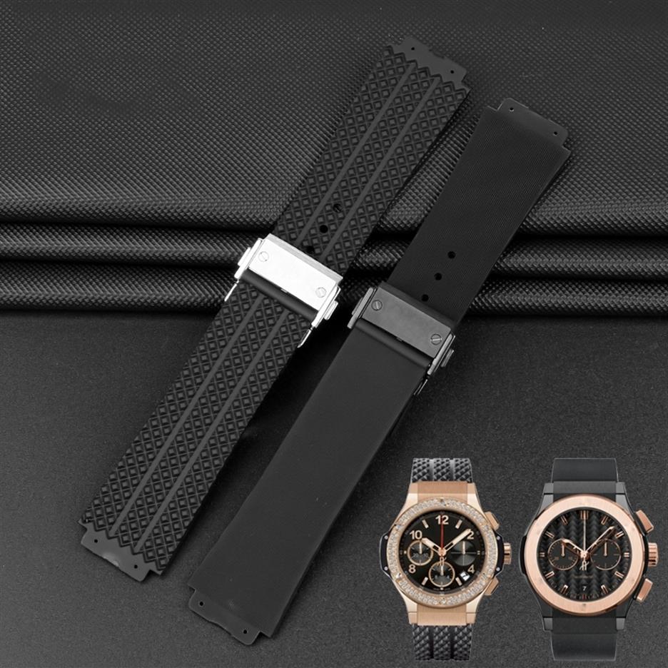 

Watch Band For HUBLOT BIG BANG Silicone 25 19mm Waterproof Men Strap Chain Accessories Rubber Bracelet W220419323l