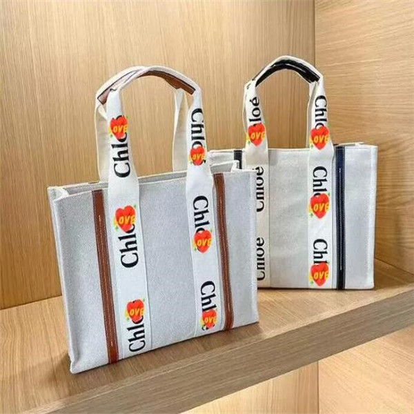 

Hot sell fashionable home big shopping bag man women large capacity canvas bag leisure chole Beach handbag shoulder bags Beautiful gift, Brown