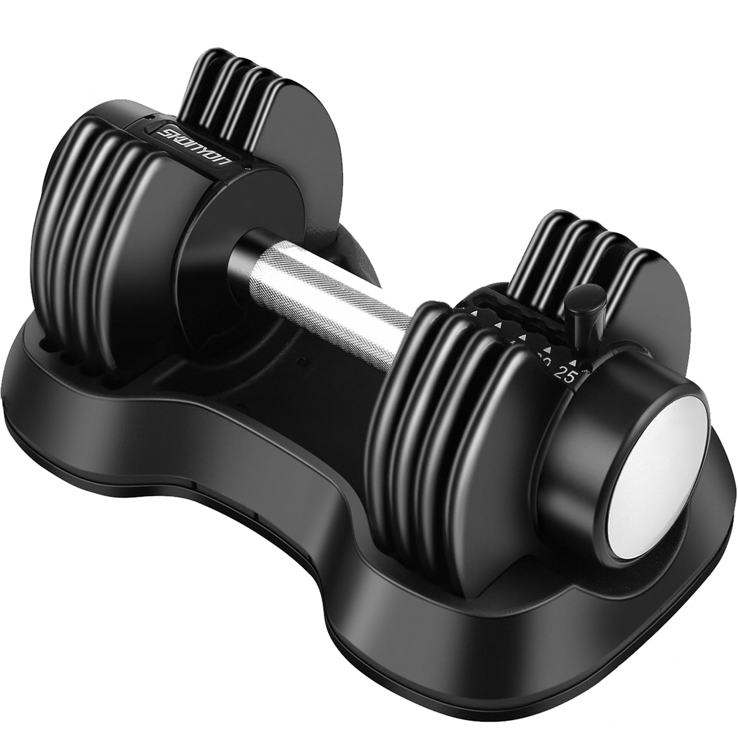 

Adjustable Dumbbell Barbell 25 lbs Weight with Handle and Weight Plate for Gym and Home, Single