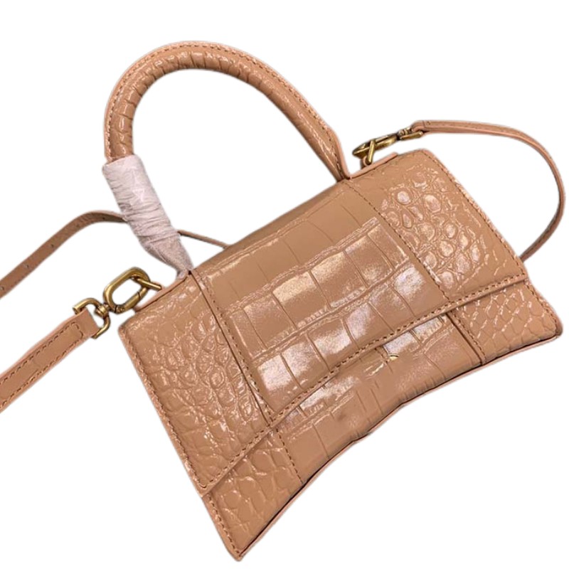 

Designer fashion chain bags Hourglass Bag Women Crossbody Bag Half Moon Luxury Genuine Leather Classic Retro Single Shoulder Crocodile Embossing Diamond Lattice, Camel