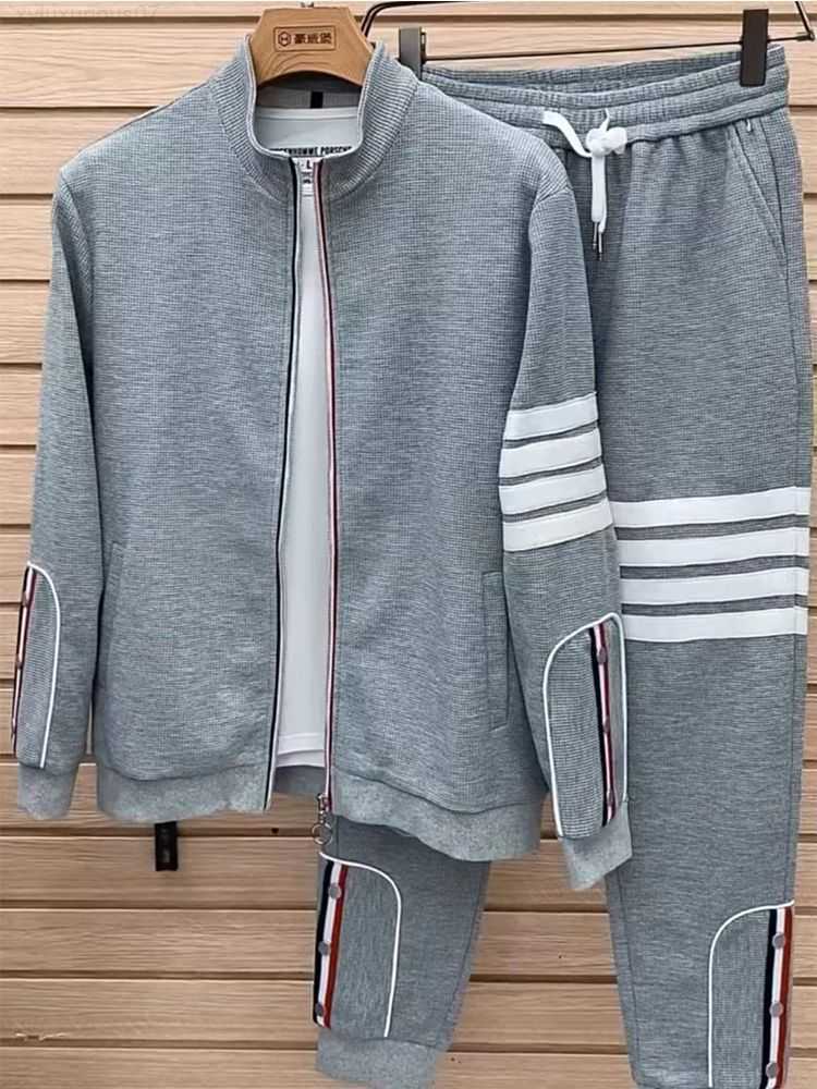 Hoody Mens Women Thoms Brownns Designers Hoodies Tb Sweater Men's Sports Casual Two-piece Fashion Brand Four Complete Stand Collar Jacket