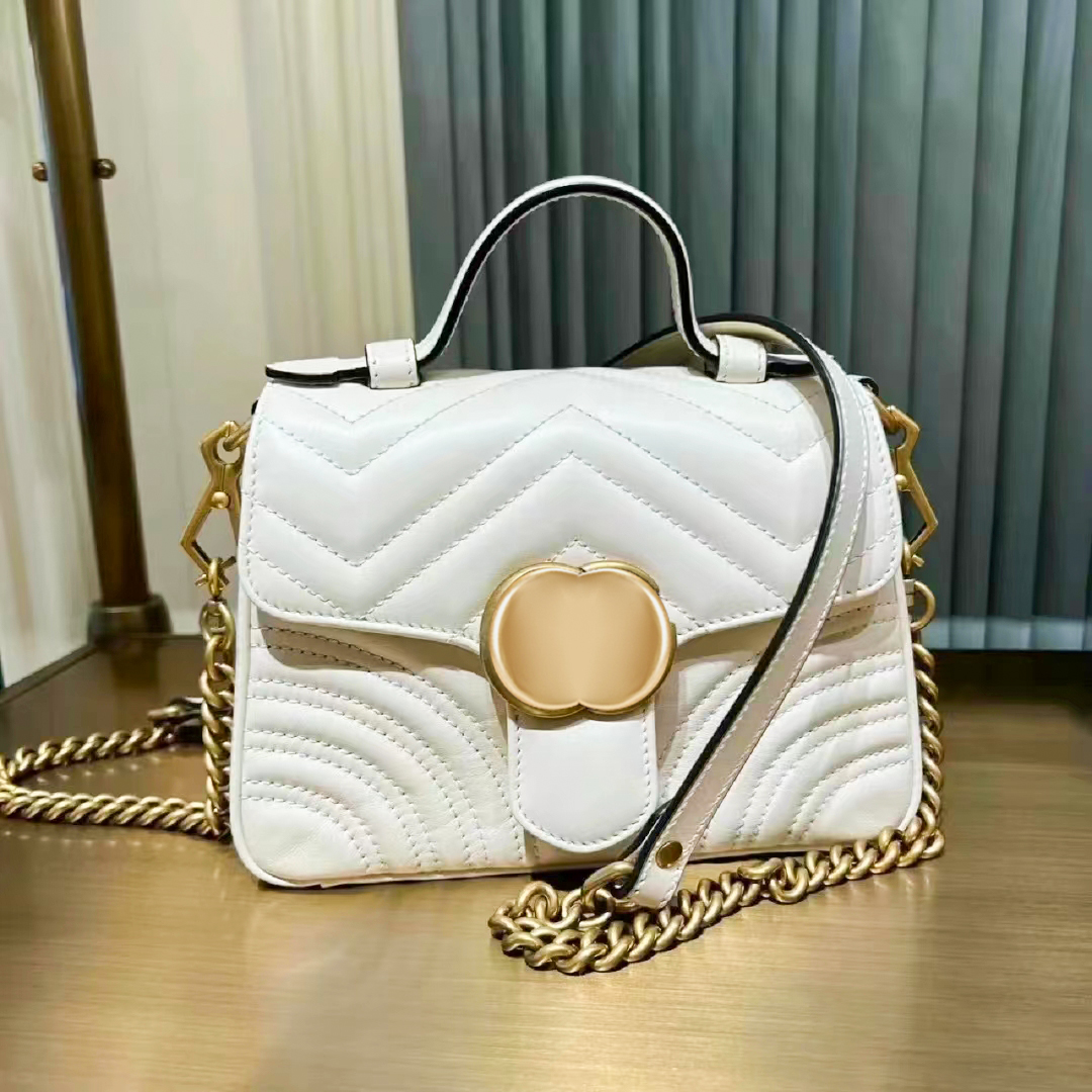 

Designers Luxurys Women men Handbag double g Marmont Bags classic flap Metal letter Crossbody Genuine leather Metal chain fashion Shoulder wallet Purse quilted bag
