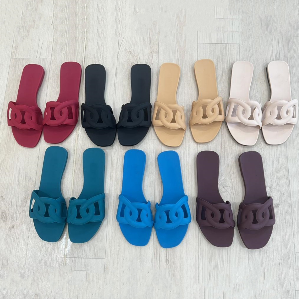 

Pig nose pattern women slippers H letter jelly summer slippers luxury designer outdoor sandal pool slides beach scuffs summer ladies sandals plus size 35-41, Red