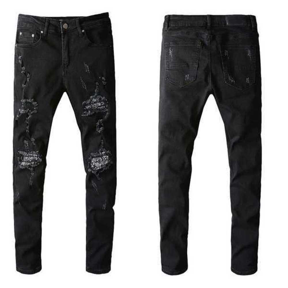 

European and American Men's Designer Hip-hop Jeans High Street Fashion Tide Brand Cycling Motorcycle Wash Patch Letter Loose Fit7n1v, #003