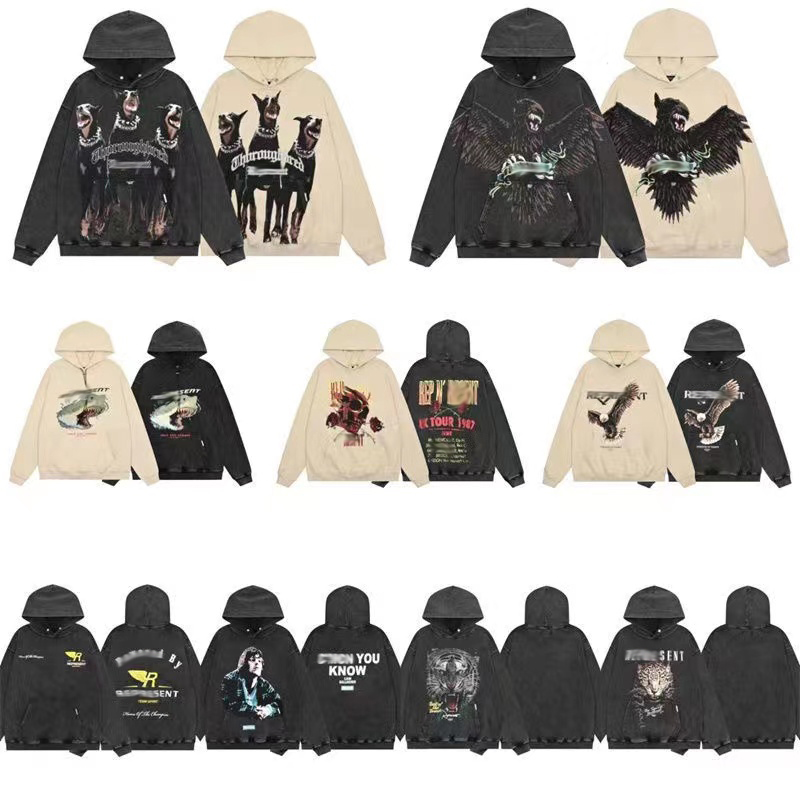 

American fashion brand REPRE hoodies vintage Shark Doberman Pinscher hoodie for men and women Plus Size Streetwear Pullover Sweatshirts Loose Hoodies Lovers, 20