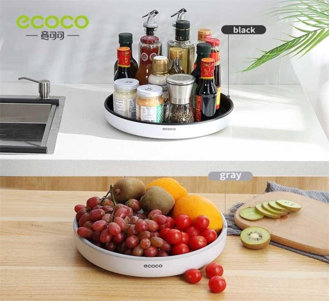 

ECOCO Rotating Storage Rack Multifunctional Seasoning Organizer Shelf Oilproof NonSlip Kitchen Supplies Holder 2111127424846