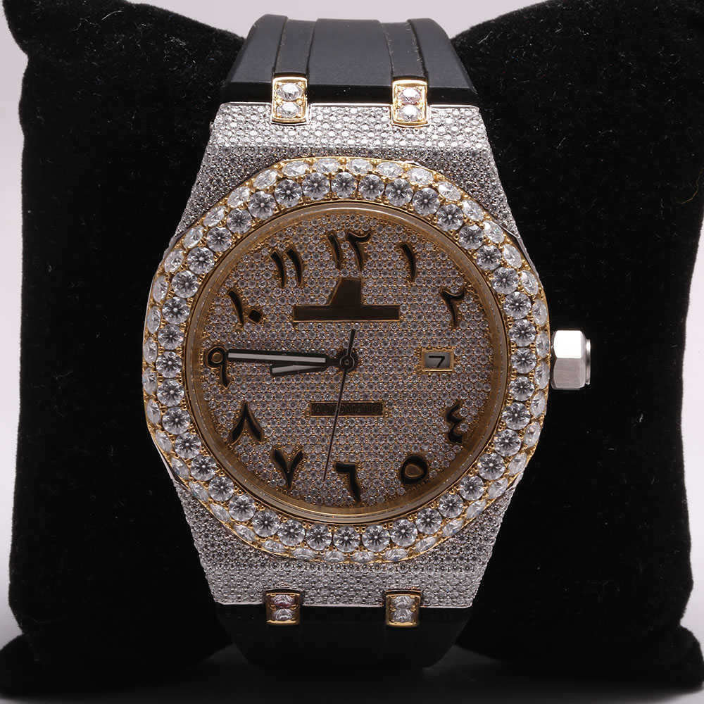

premium high quality vvs top brand hot custom dign hip hop men woman luxury hand set lced out diamond moissanite watchKDYR, N\a