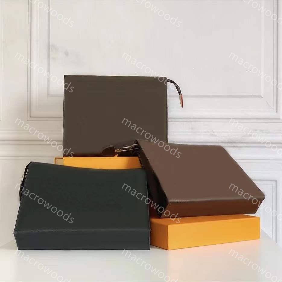

POCHE TOILETTE Lady Clutch Bags handbags women cosmetic bag designer Enveloper men fashion underarm bag OL briefcase Luxury man purse Inside patch pocket M46037, Extra shipping(not for sale)