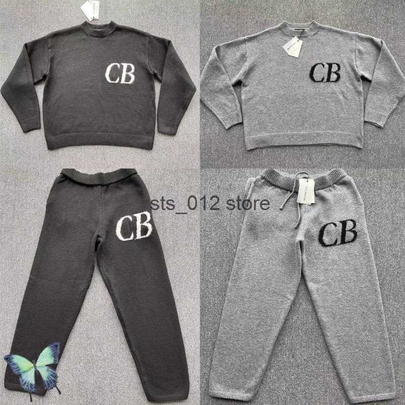 

Men' Tracksuits Stock Cole Buxton CB Jacquard Sanded Sweater US EU Size Casual Sweater Set T230303