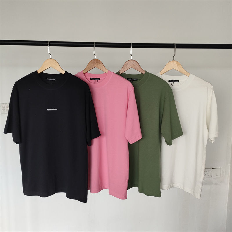 

Men's T-Shirts Acne Studios 2023 New High-quality T-shirt Men's Sports Fashion Casual Top Pure Cotton Women's Base Coat For Lovers W0222, Black