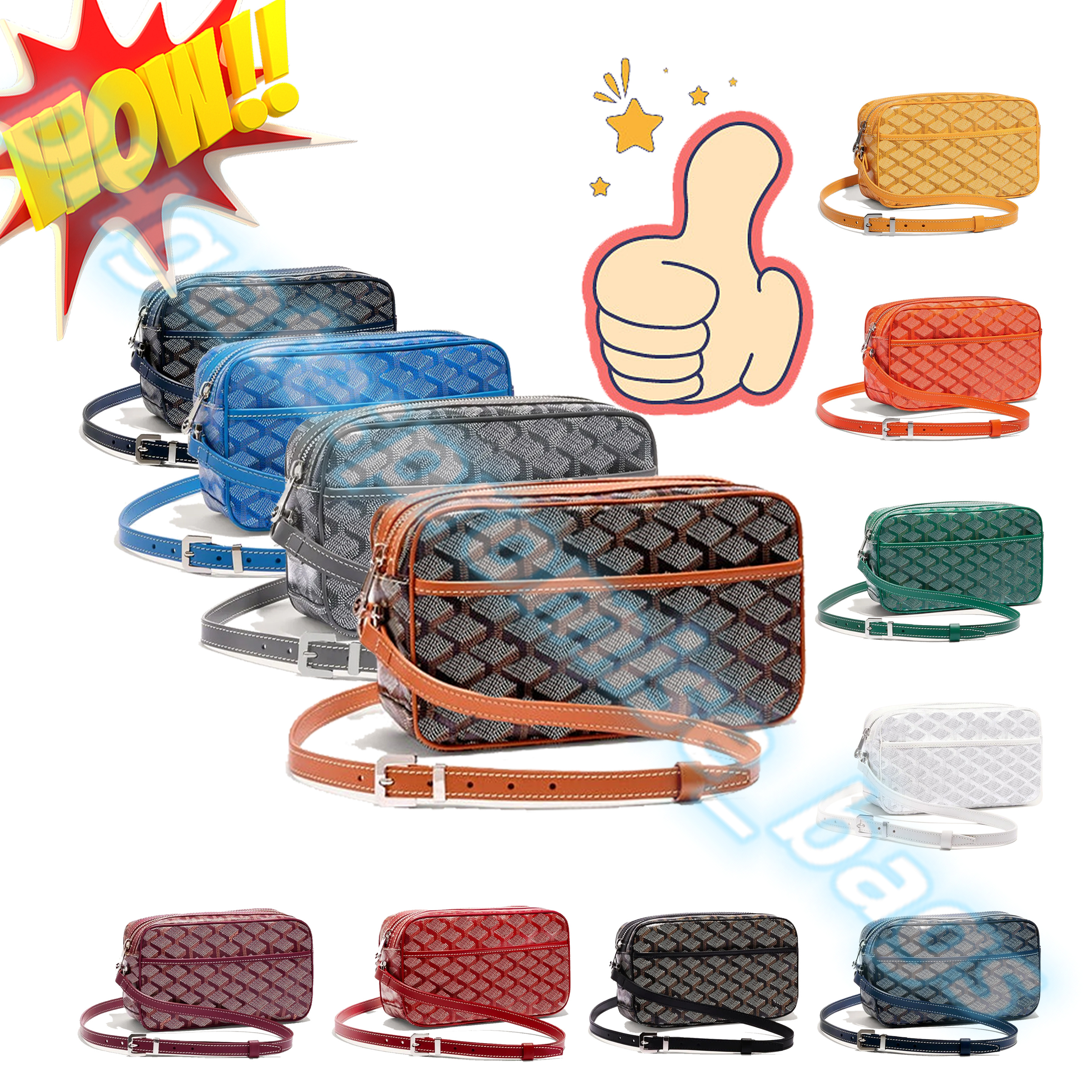 

7A quality Luxurys camera bag marmont Shoulder Bags Designers goya CAP-VERT sling pochette strap Cross Body totes men Genuine leather Clutch Bags goya Shoulder bag, White