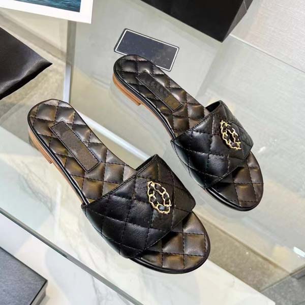 

Designer Women Sandals Womens Slides new style Calf leather quilted Fashion Platform Diamond buckle Casual Shoes Summer Beach Slipper 35-42 With box, 3#