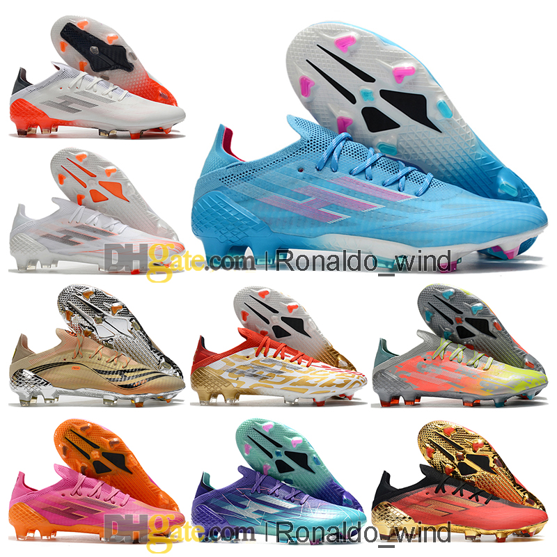 

Gift Bags Mens Ankle Football Boots X Speedflow.1 FG Firm Ground Cleats Leather F50 Ghosted Speedflow Speed Flow Messis Soccer Shoes Outdoor Trainers Botas De Futbol, Color 1