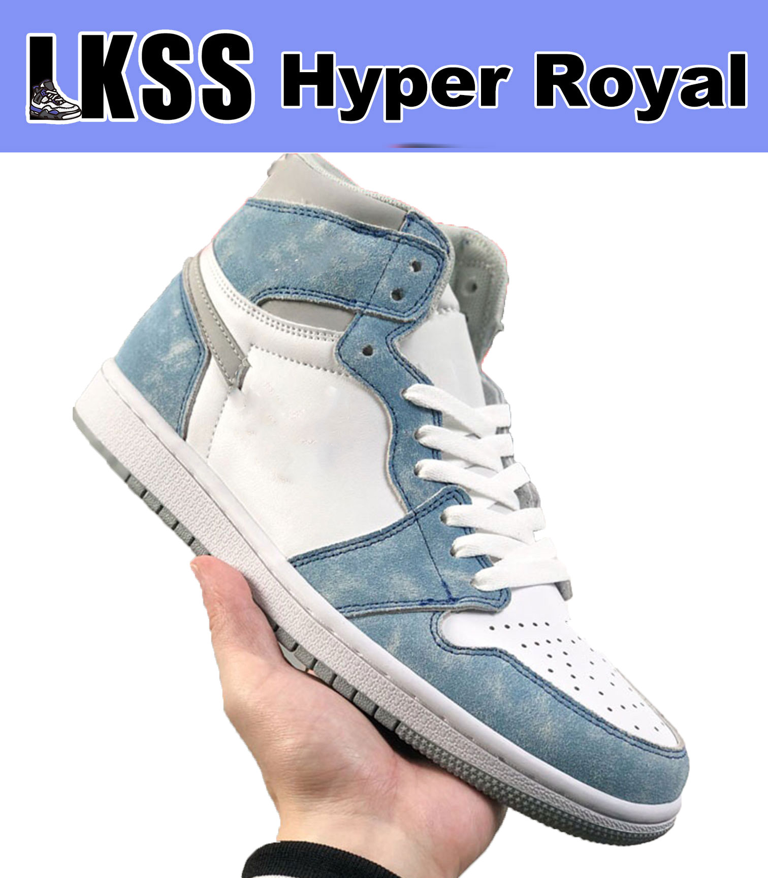 

LKSS Hyper Royal Jumpman 1 1s Shoes OG Mens Basketball Sneaker Sports Sneakers, As pic