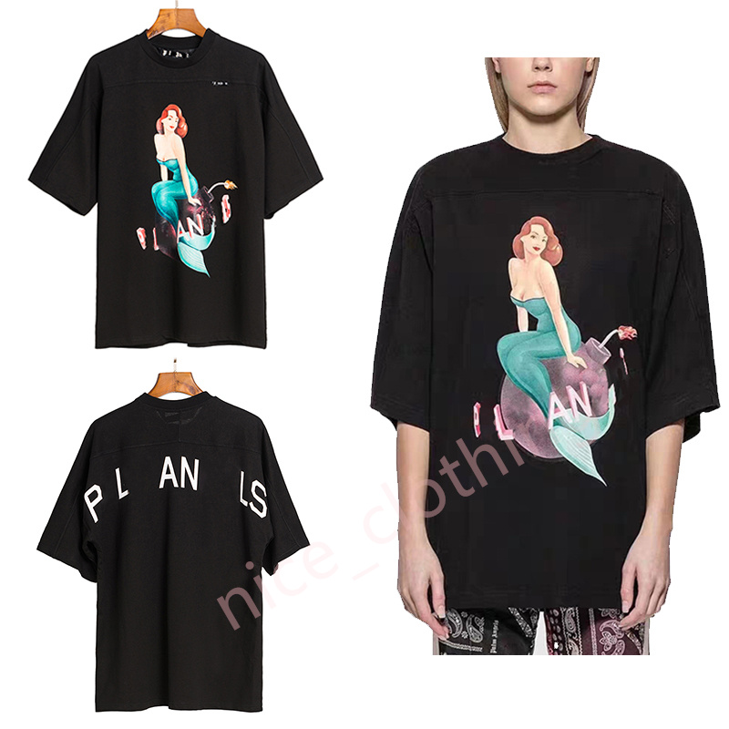 

Mens Designer PA T-Shirt Luxury Brand T Shirts Print Palms Tees Womens Angles Short Sleeve Mermaid Crew Neck Tops Clothing Clothes -XL