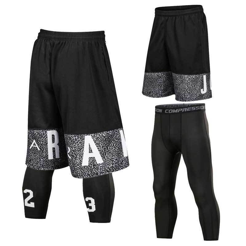 

Outdoor Shorts Men Basketball shorts Sport Running Workout suit Compression Board Jersey Male Exercise Fitness Gym tights Sportswear Set 230303, 88600 white