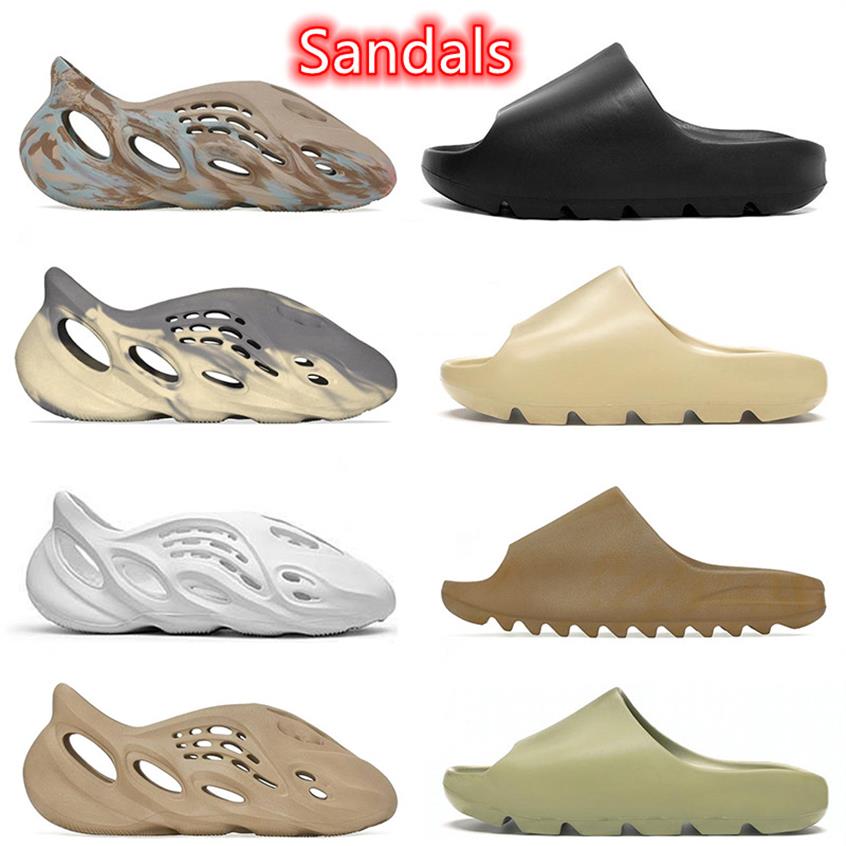 

Designer sandals men woman sandal Black White Resin pure Ochre bone slippers foam mens womens slide slipper slides slider EVA slid2718, 12