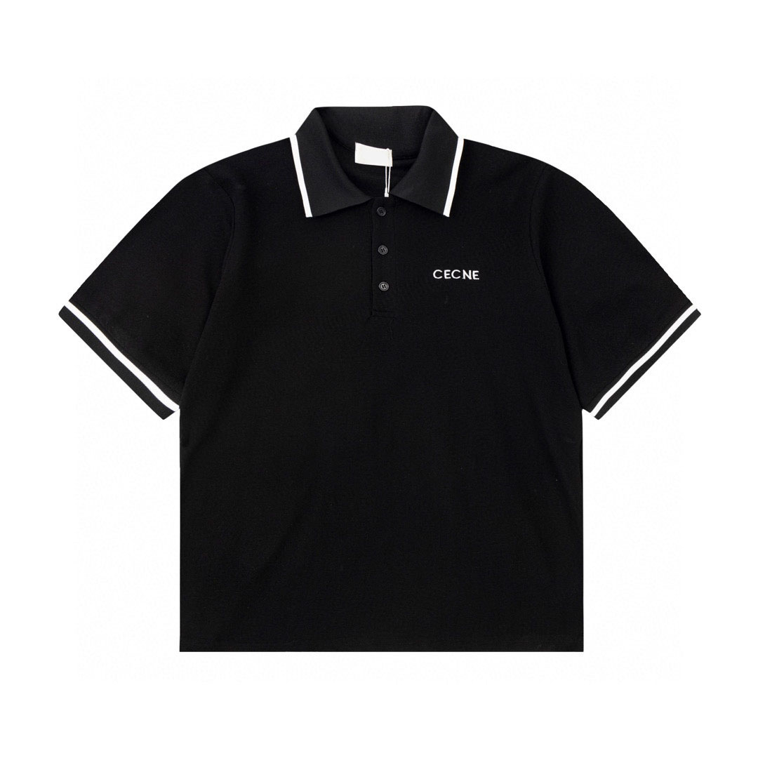 

Men's Plus Tees & Polos Round neck embroidered and printed polar style summer wear with street pure cotton w12g