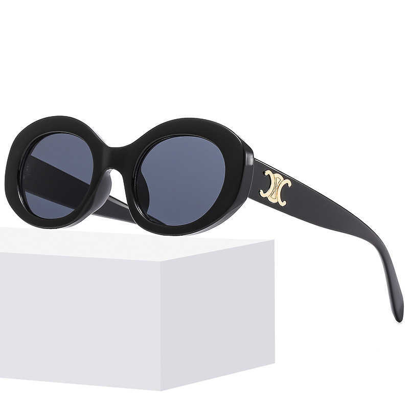 

New men and women's round frame street photo Triumph glasses PC sunglasses 3671