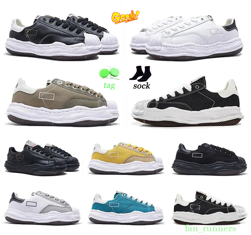 

Designer Maison Mihara Yasuhiro MMY dissolving Casual shoes OG Canvas Low cut Mens Platform Womens White Black Grey Miharayasuhiro Toe Cap Sneakers