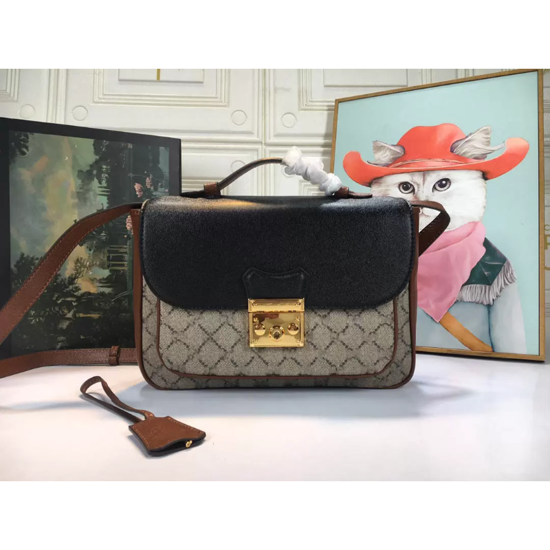 

Padlock Tigrotti Saddle Flap Bag: Luxury Women's Shoulder Messenger, Beige Designer 5A - 27.5x18x6CM.