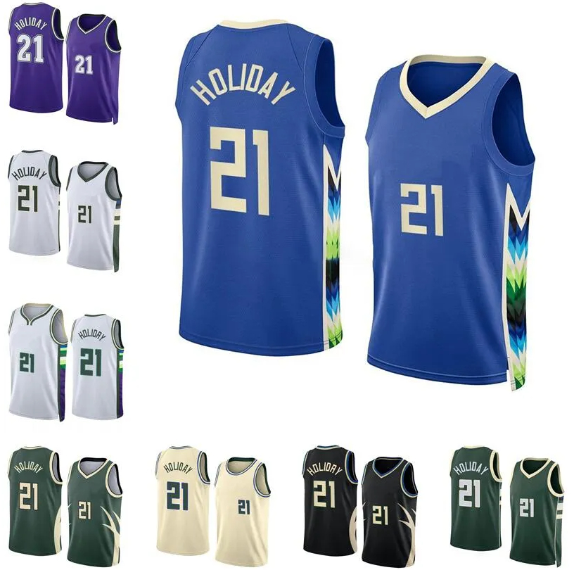 

Basketball Jerseys Jrue Holiday 2022-23 season white black city Men Women Youth S-XXL jersey, With logo