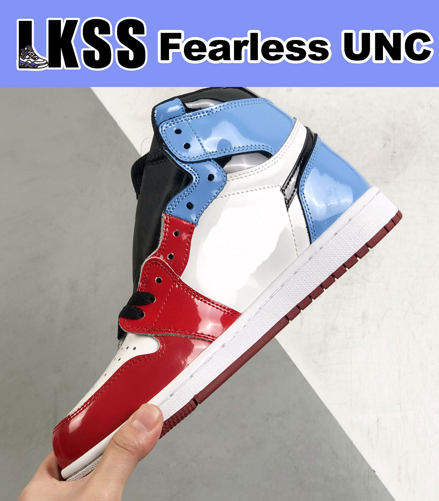 

LKSS Fearless UNC Jumpman 1 1s Shoes OG Mens Basketball Sneaker Sports Sneakers, As pic
