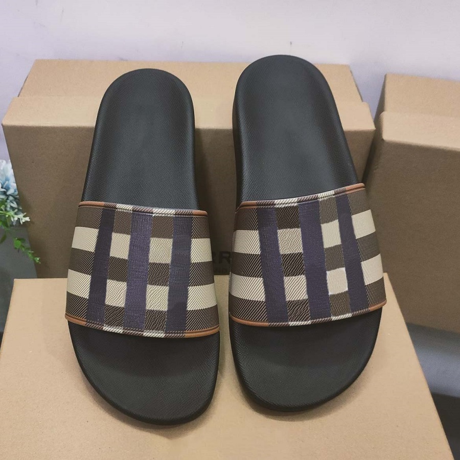 

Slides Slippers Summer Slides London England Sandals Beach Slide Ladies Flip Flops Loafers Home Plaid Pattern Slipper Chaussures, #6