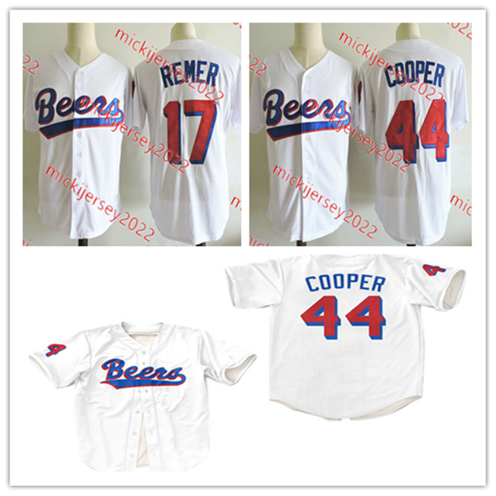 

17 Doug Remer BASEketball Beers Baseball Jersey Stitched Mens #44 Joe Cooper Film Jerseys
