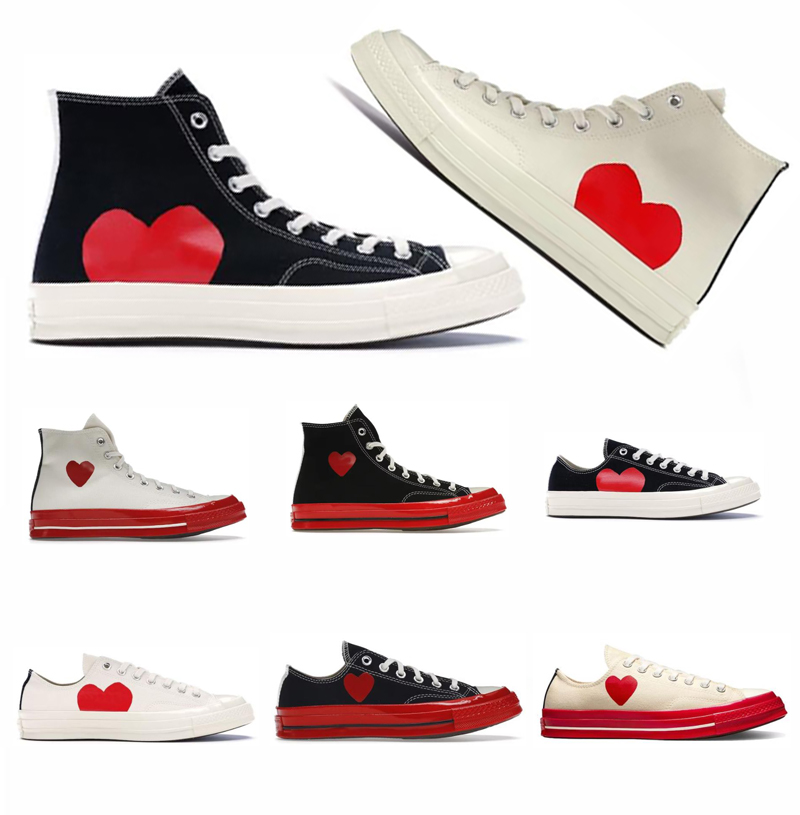 

2021 white shoes men womens 1970s canvas shoes star Sneaker chuck 70 chucks 1970s Big eyes red heart shape platform Jointly Name sneakers 35-45