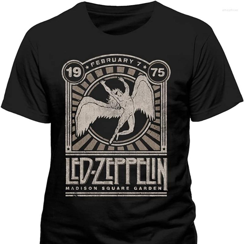 

Men's T Shirts Led Zepelin Mothership Madison Square Garden Shirt Men Women Short Sleeves Hip Hop Fashion Casual Streetwear Tee, Mde70804-black