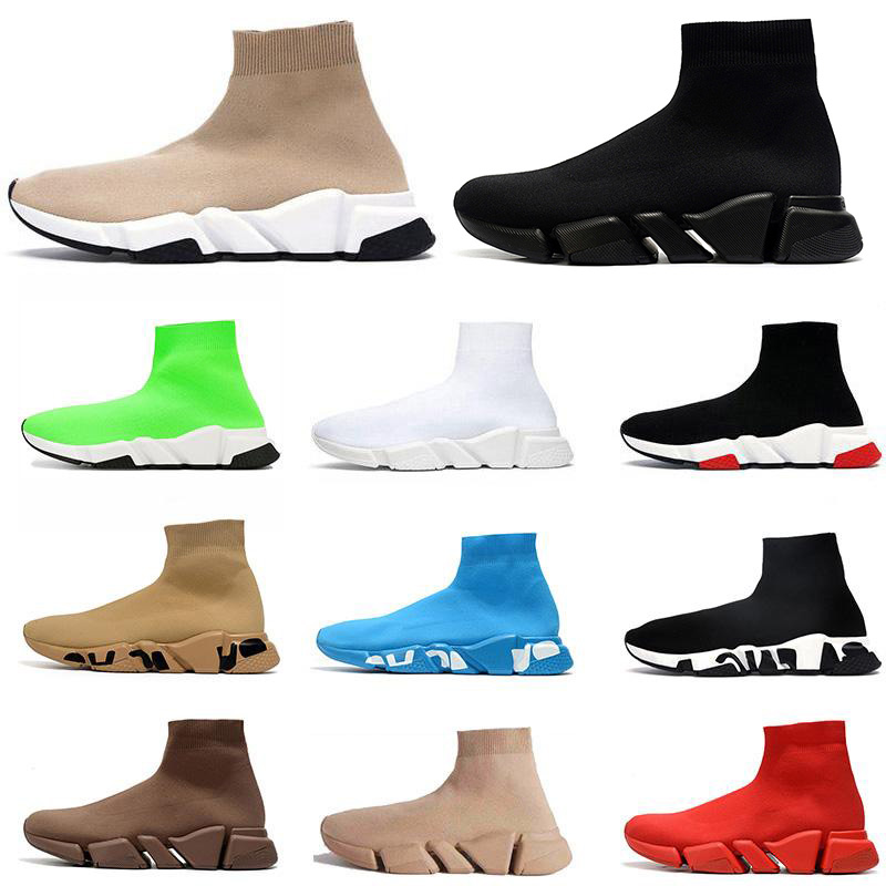 

Speed Trainers casual shoe sneakers for men women 2023 Socks Shoes balencigas Black White 17FW Paris Graffiti Sole Vintage Old Sock Designer Outdoor Walking, A#16 36-40 pink