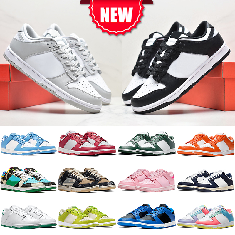 

New dunks mens casual shoes white black panda grey fog UNC coast vintage navy triple pink chunky dunky cactus easter university gold low men women designer sneakers