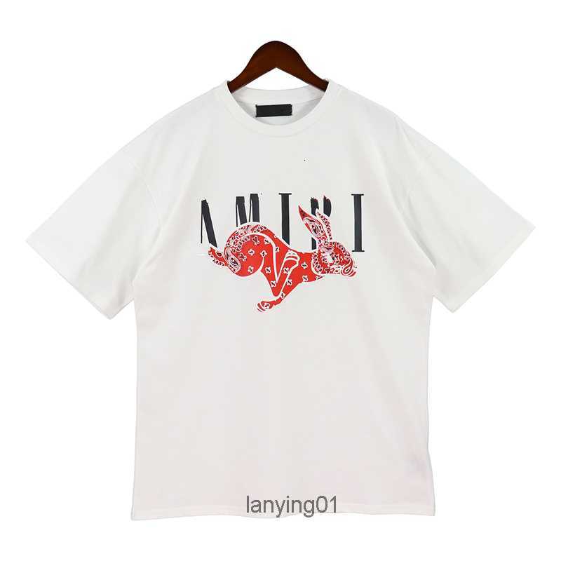

2023 Men's T-shirts Chao Brand Angel Letter Direct Spray Printing Short Sleeve T-shirt Palm Tree Net Red Youth Spring and Summer, 11