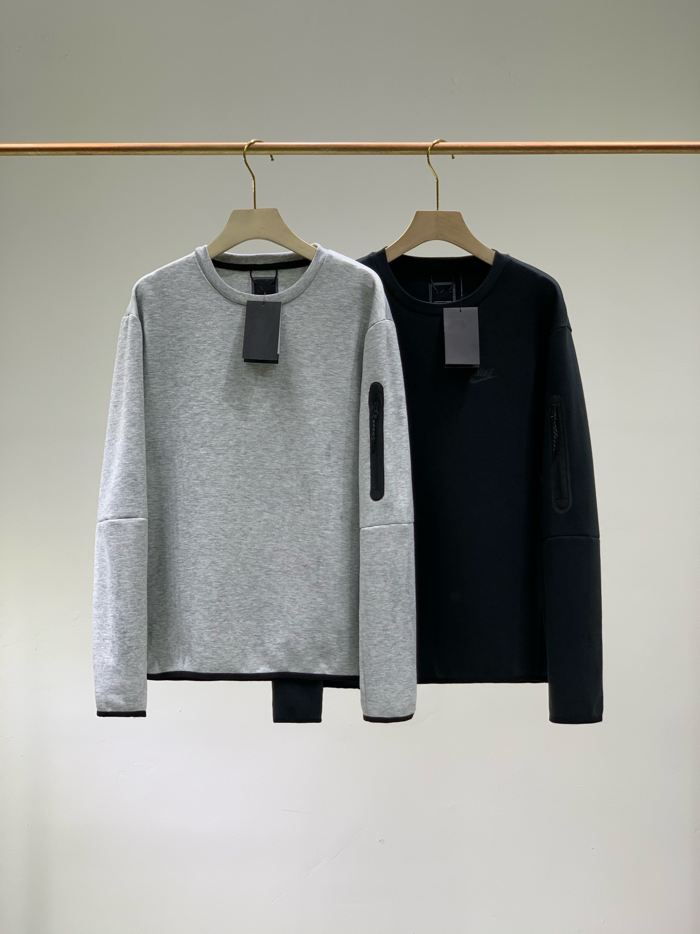 2023 Spring New Hoodies Casual Sports Men O-Neck Sweater Sleeve Arm Zipper Outdoor Running Jogger Sweatshirts Pullover Jumper Male