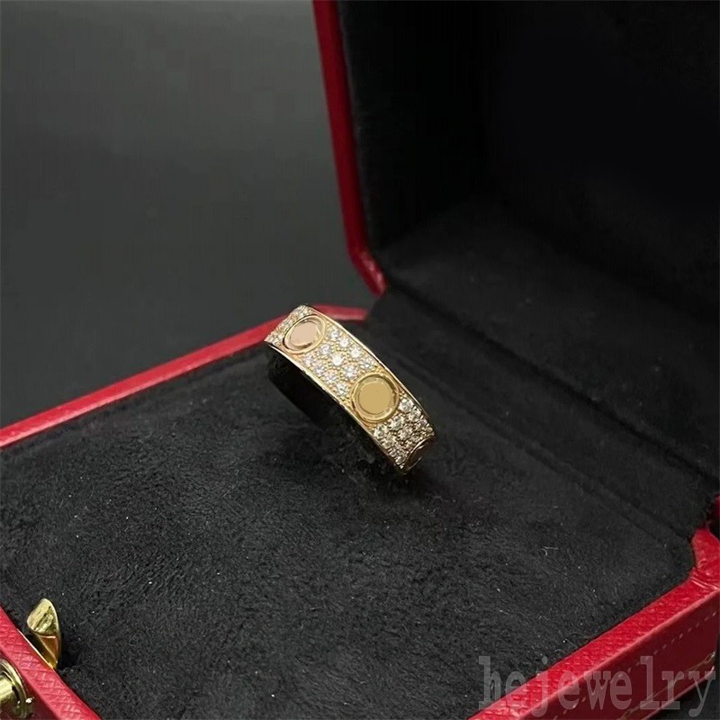 

Thick moissanite luxury diamonds love rings rose golden silver plated ice out crystal multisize carving letter modern jewelry womens engagement ring ZB019 E23