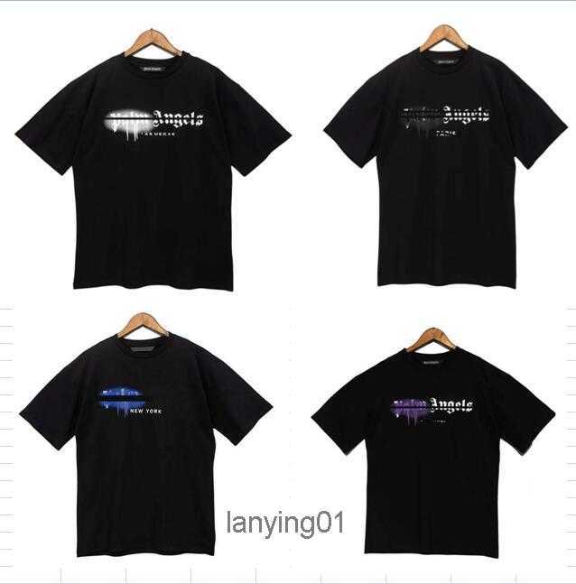 

Men' t Shirts t Shirt Palms Palmangel City Designer Limited Inkjet Graffiti Letter Printing Women' Sailboat Short-sleeved Casual, Cu11