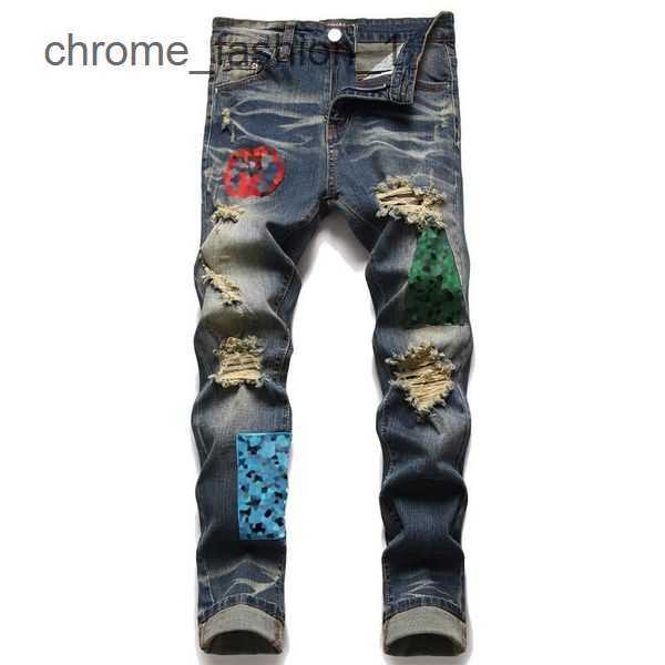 

Hop Pantalones amirly Street Mens Hombre Hip Designer High Jeans Brand Hiking Vaqueros Para Pant Ripped Motorcycle Embroidery Close Fitting 5 Z97S, 15