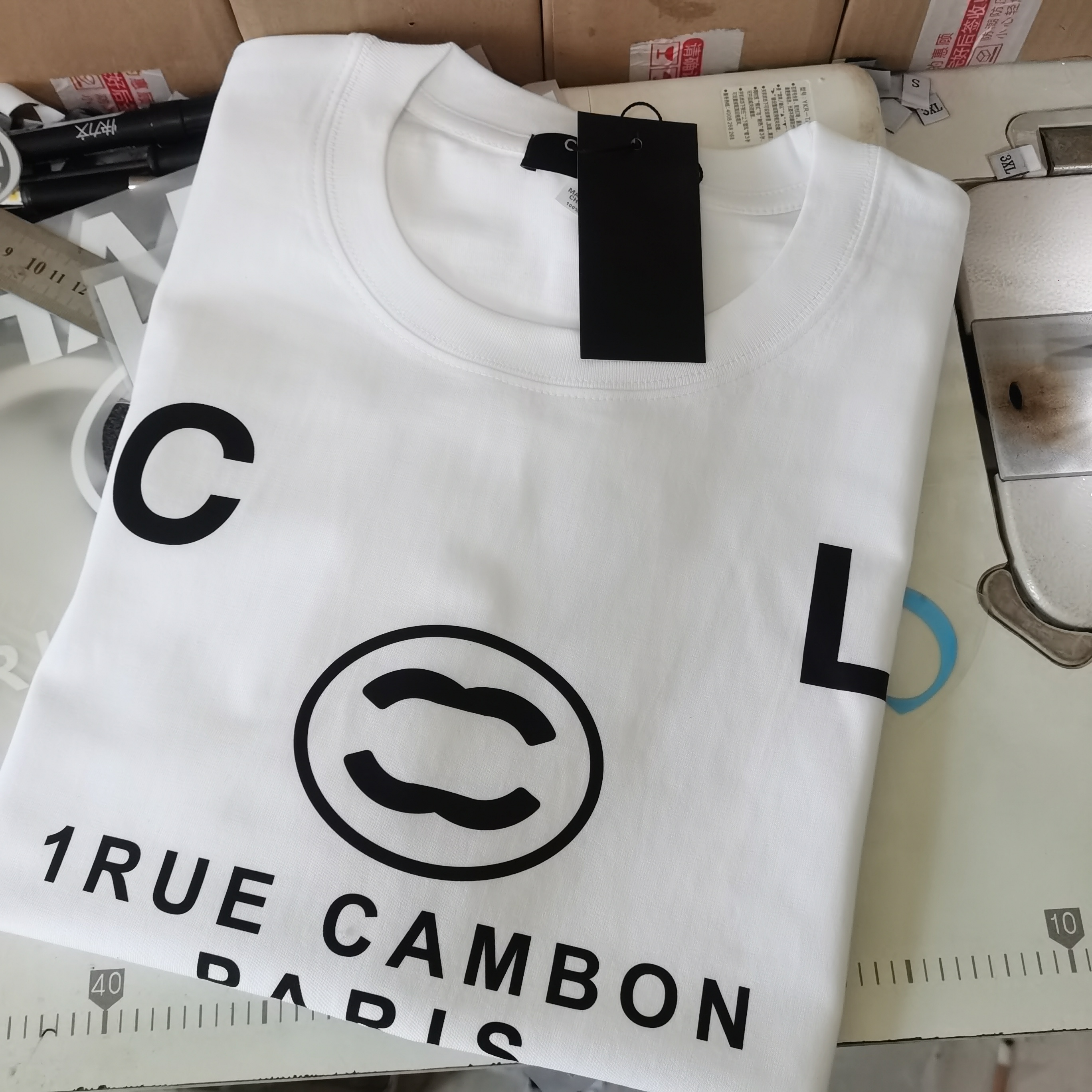 

Advanced version Womens T-Shirt France trendy Clothing C letter Graphic Print couple Fashion cotton Round neck Coach channel 4XL 5XL Short sleeve tops tees #4587, C h a n e l