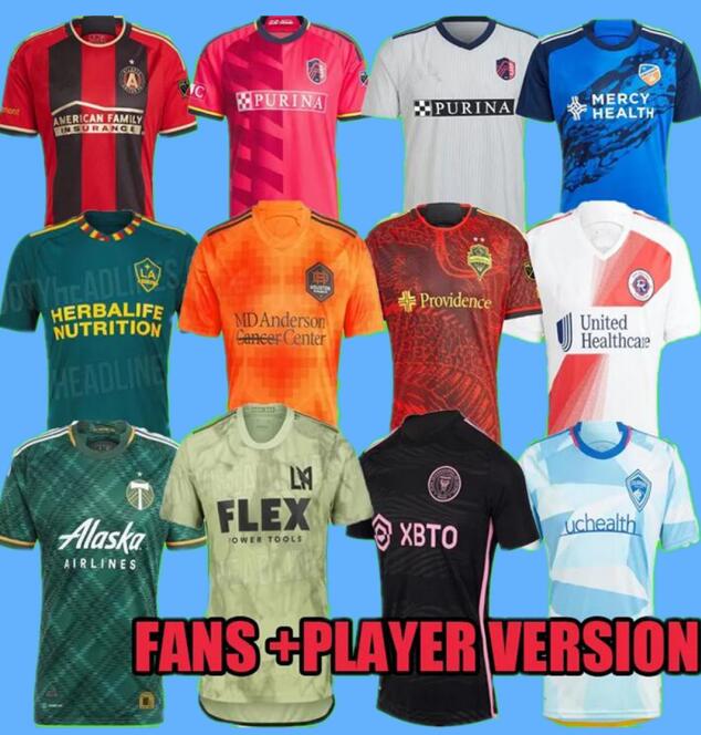 

MLS St.  ouis City SOCCER JERSEYS Seattle Sounders 23 24 LAFX st Louis''RED' SC ATLANTA Inter Miami UNITED Portland Houston BECKHAM FC Cincinnati Colorado football shirt