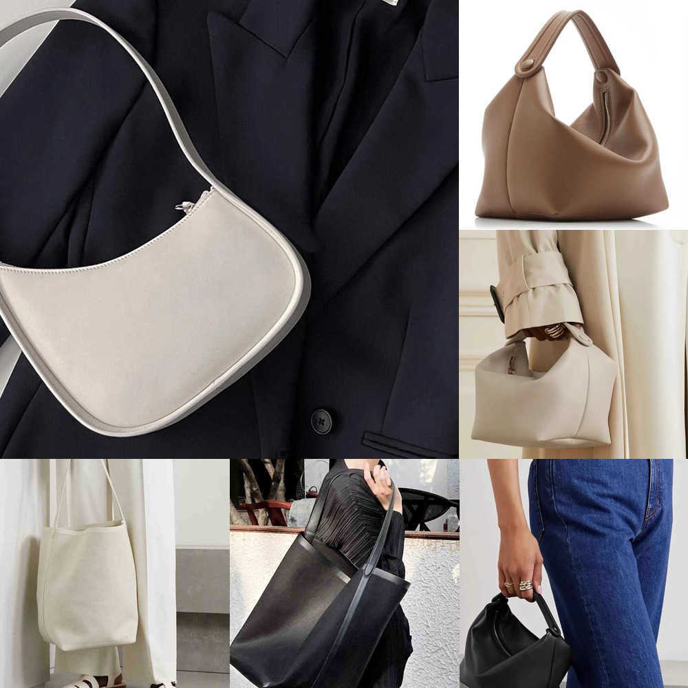 

Luxurys Totes Designers Bags High end leather shoulder bag women's armpit irregular fashion portable crescent simple hand Cross body bag The, #3