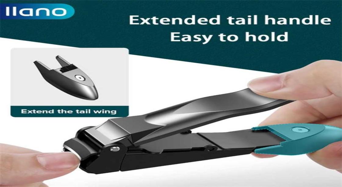 

LLANO Nail Clippers Anti Splash Cover Pedicure Manicure Tools Professional Stainless Steel for Thick Ingrown Toe Toenail 2110079443025