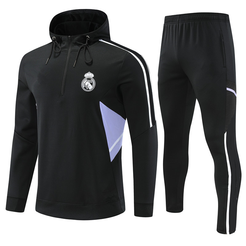 

Soccer Tracksuits Sets men football kit Real madrids 22/23 Spring and summer new three-color coat hooded Pullover cardigan training suit Soccer jacket jogging suit